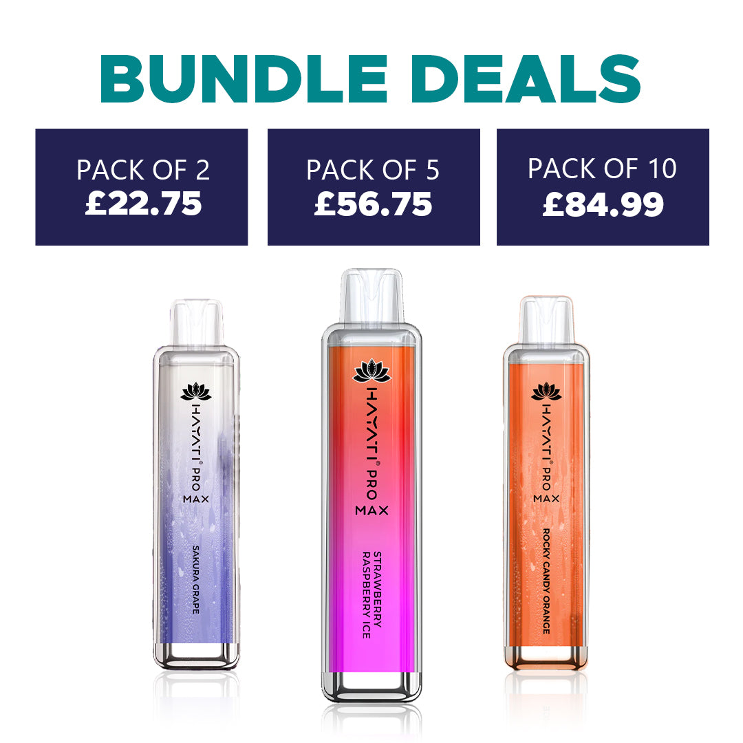 Hayati Pro Max 4000 Puffs Disposable Vape £11.25 | 10 for £84.99.