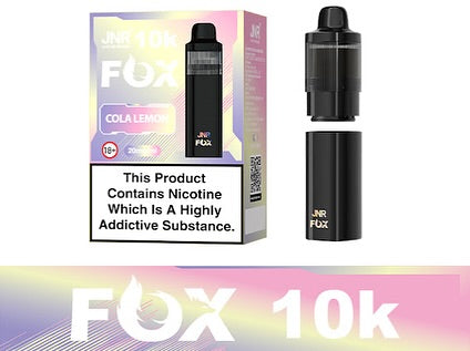 JNR Fox 10K Prefilled pod Vape Kit with 10,000 Puffs | Vape Verse | From 8.00 JNR Fox 10K Prefilled pod Vape Kit with 10,000 Puffs | Vape Verse | From 8.00