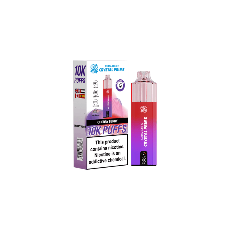 Aura Bar 10k Puffs Prefilled Vape By Crystal Prime - Starting From £8.00