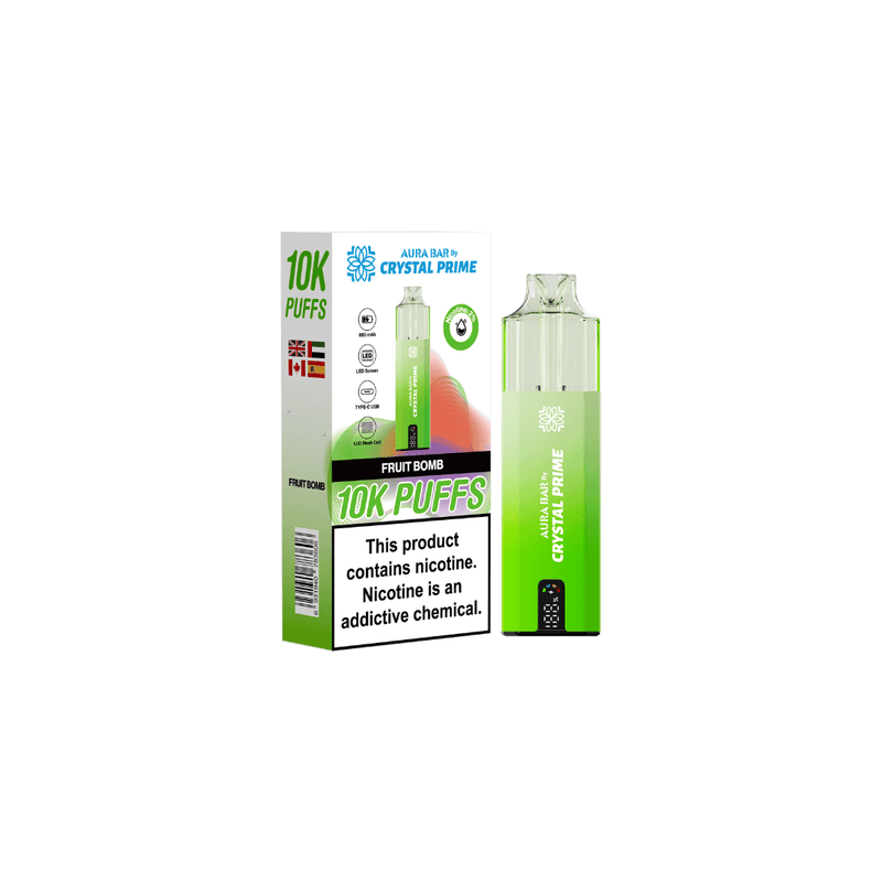 Aura Bar 10k Puffs Prefilled Vape By Crystal Prime - Starting From £8.00