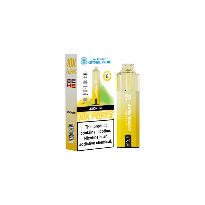 Aura Bar 10k Puffs Prefilled Vape By Crystal Prime - Starting From £8.00