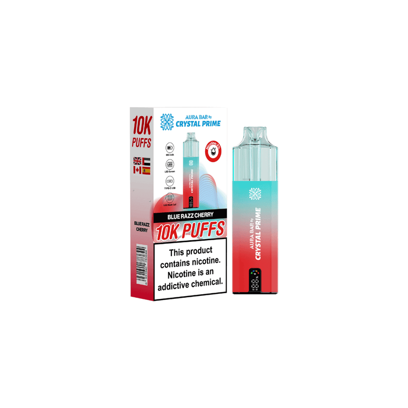 Aura Bar 10k Puffs Prefilled Vape By Crystal Prime - Starting From £8.00