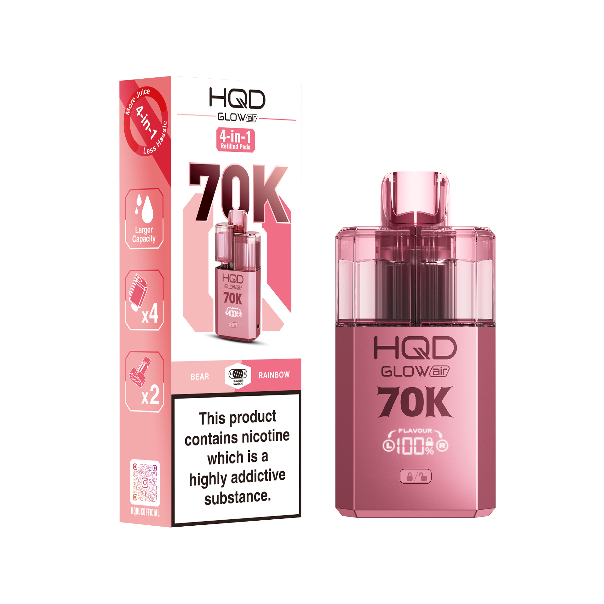 HQD Glow Air 70K Prefilled Pod Kit | 11.49 HQD Glow Air 70K Prefilled Pod Kit | 11.49