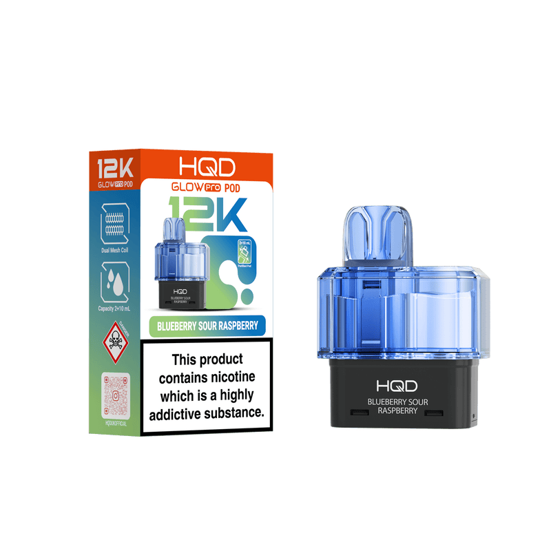 HQD Glow Pro 12k Replacement Pods - £5.49 Only