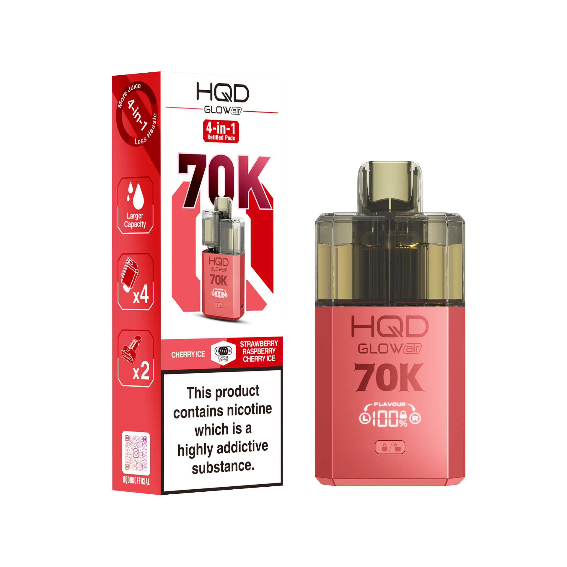 HQD Glow Air 70K Prefilled Pod Kit | 11.49 HQD Glow Air 70K Prefilled Pod Kit | 11.49