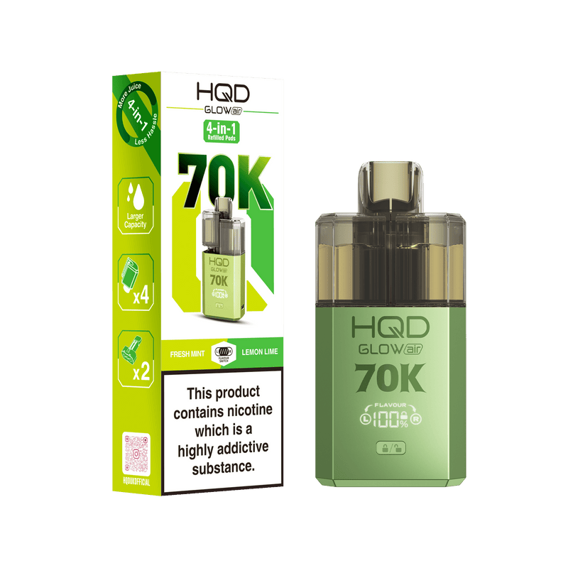70K Puffs Prefilled pod kit by HQD