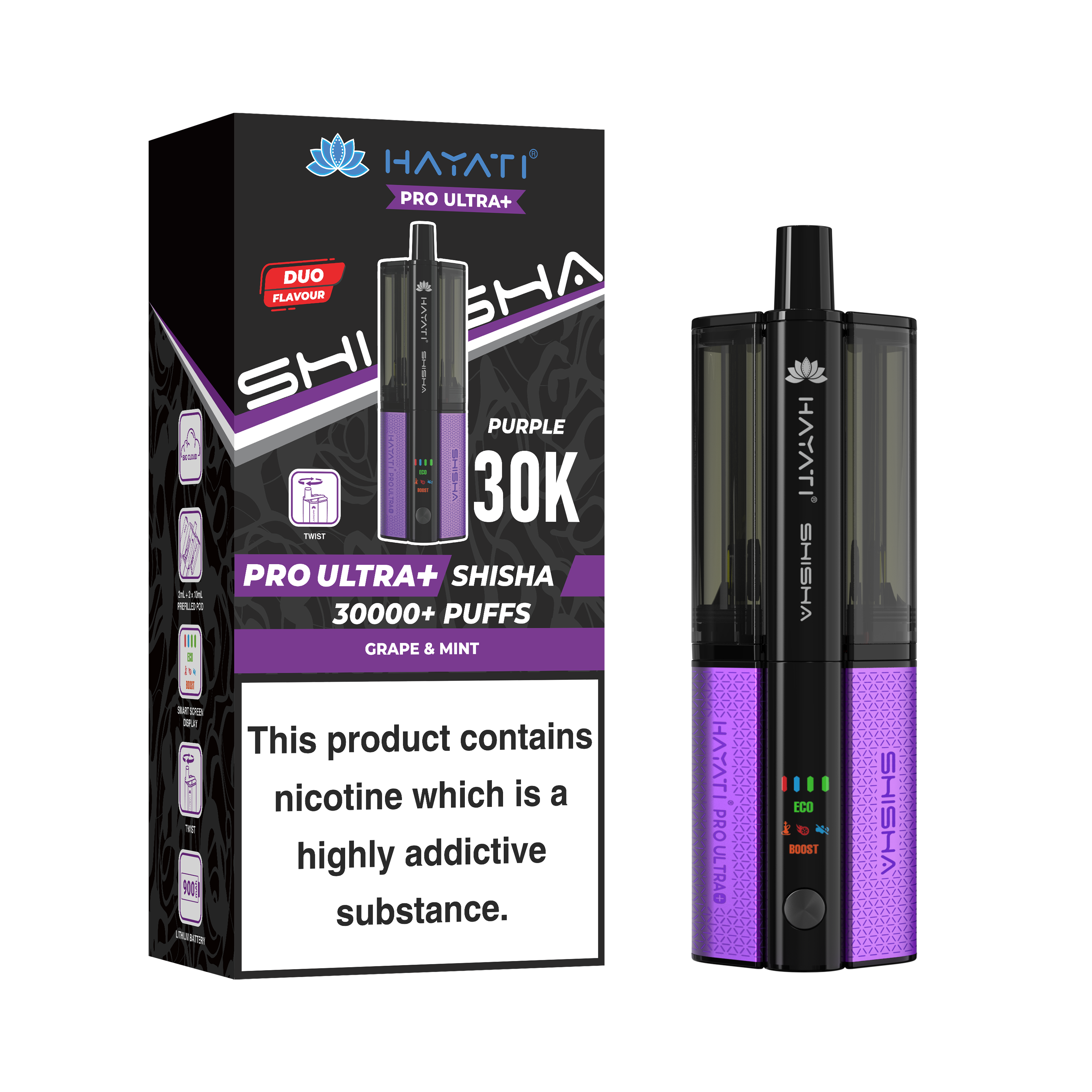 Hayati Shisha 30K Pro Ultra Plus Prefilled Pod Kit
