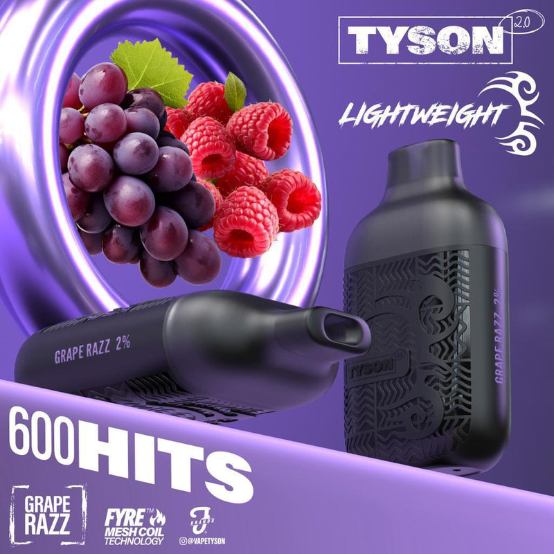 Tyson 2.0 Lightweight 600 Disposable Vape