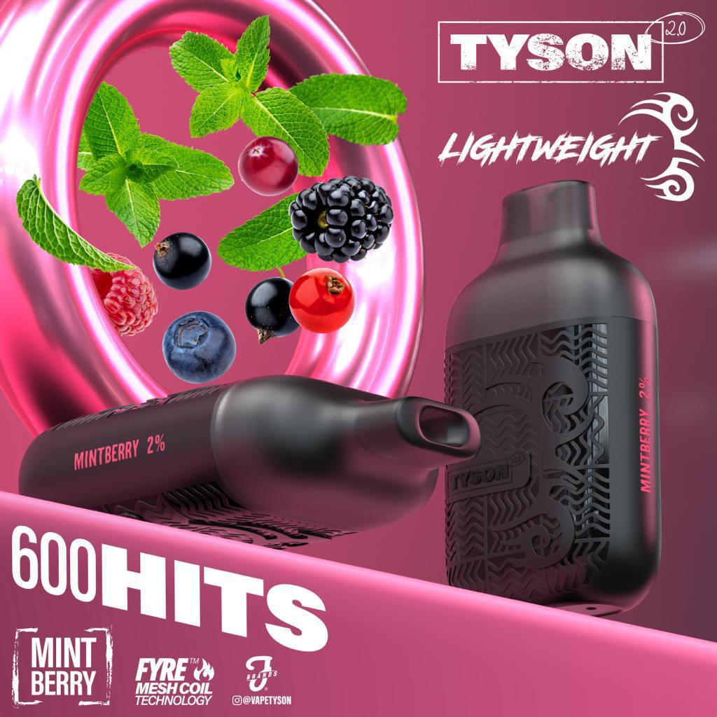 Tyson 2.0 Lightweight 600 Disposable Vape Tyson 2.0 Lightweight 600 Disposable Vape