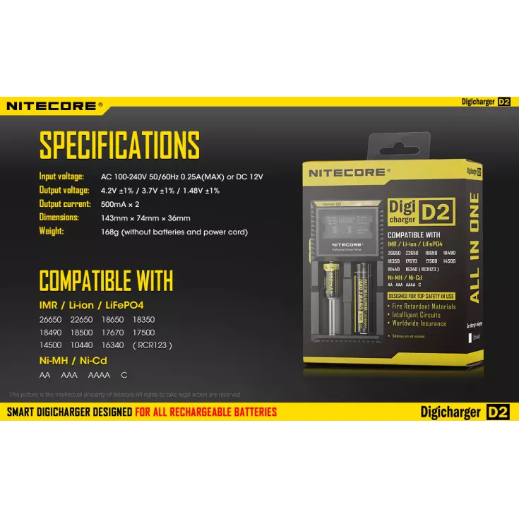Nitecore Digicharger D2 EU