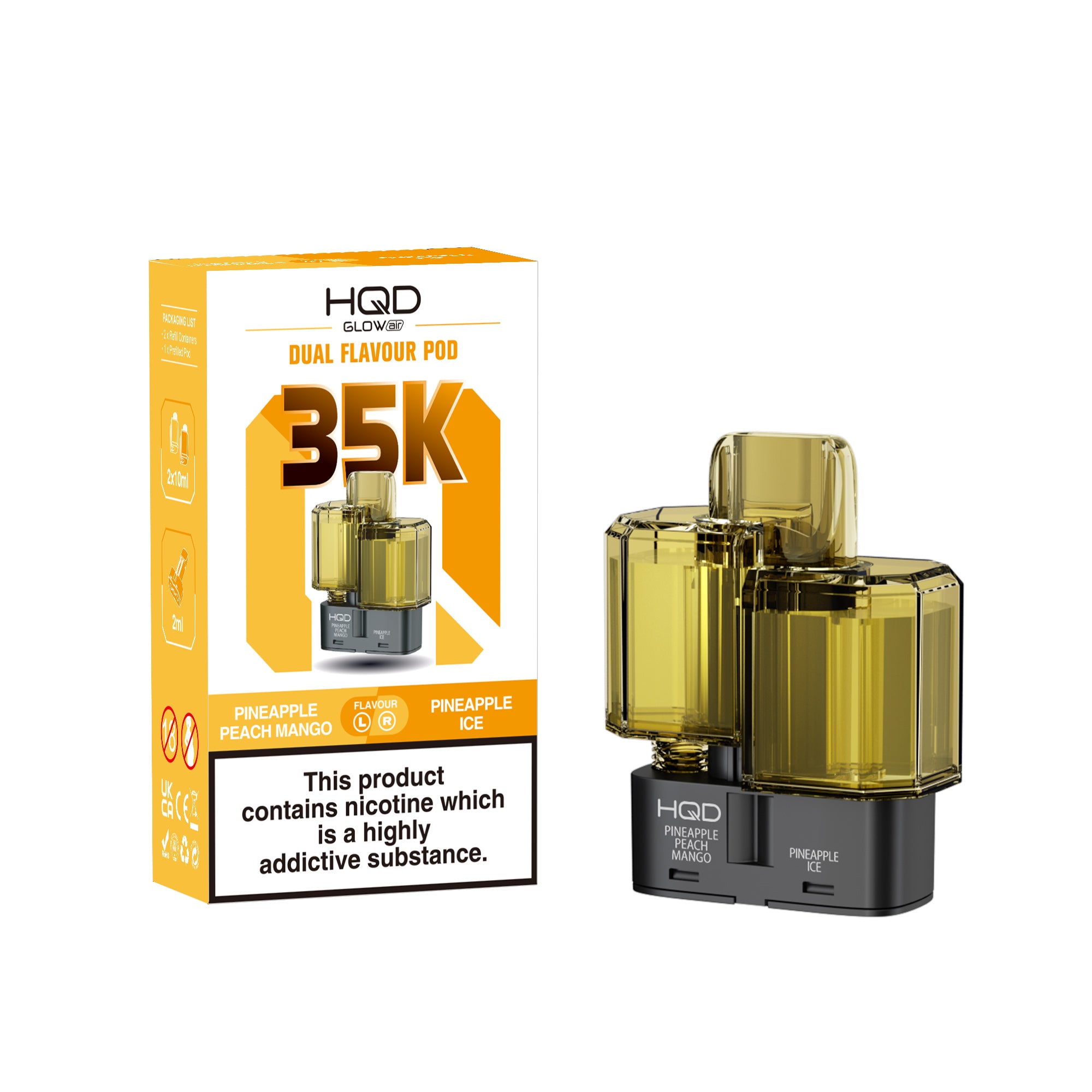 HQD Glow Air 35k Prefilled Refill Pods | Starting At 6.60 HQD Glow Air 35k Prefilled Refill Pods | Starting At 6.60