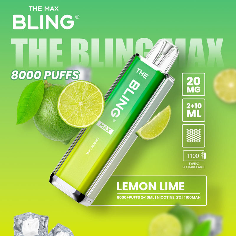 The Bling Max 8000 Puffs Prefilled Pod Vape - Starting From £7.60