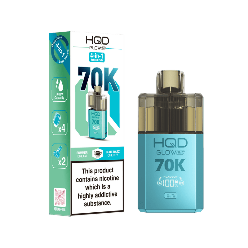 HQD Glow Air 70K Prefilled pod kit - £11.49