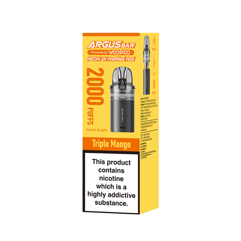 Argus Bar Neon 2k Replacement Pod - Starting From £4.30