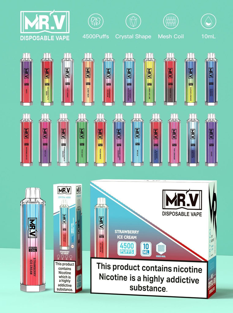 Mrv Crystal 4500 Puffs Disposable Vape For £975 10 For £7575