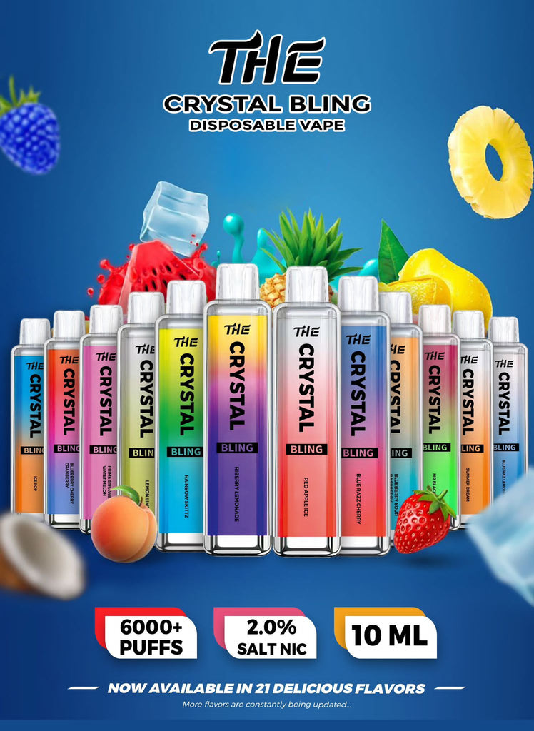 The Crystal Bling 6000 Puffs Disposable Vape Starting at £6.99.