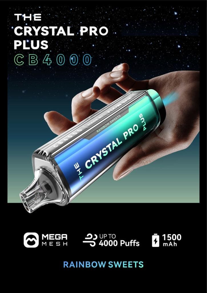 THE Crystal Pro Plus CB 4000 Puffs Disposable Vape - Starting From £8.20