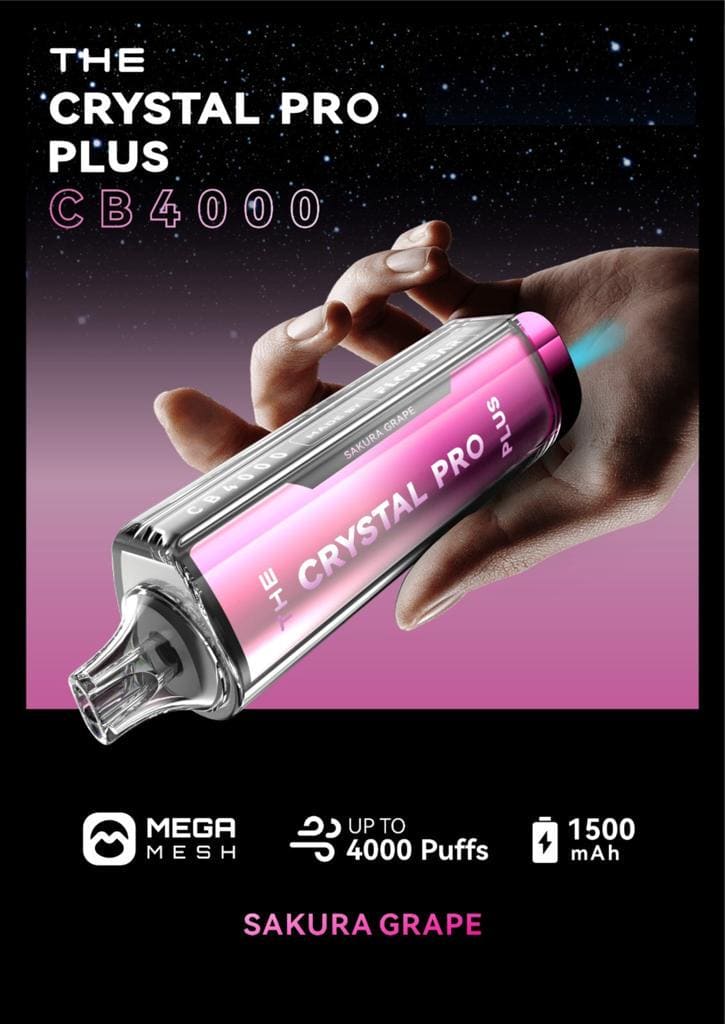 THE Crystal Pro Plus CB 4000 Puffs Disposable Vape - Starting From £8.20