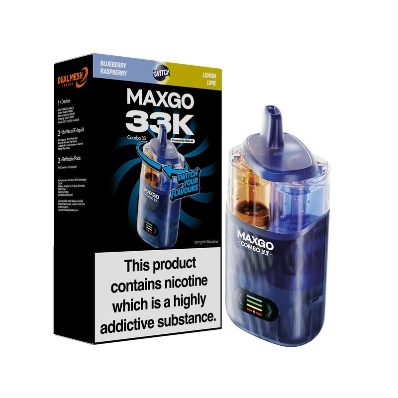 RELX Maxgo Combo 33k, 33000 Puffs Prefilled Pod Kit Dual Flavor - Starting From £10.50