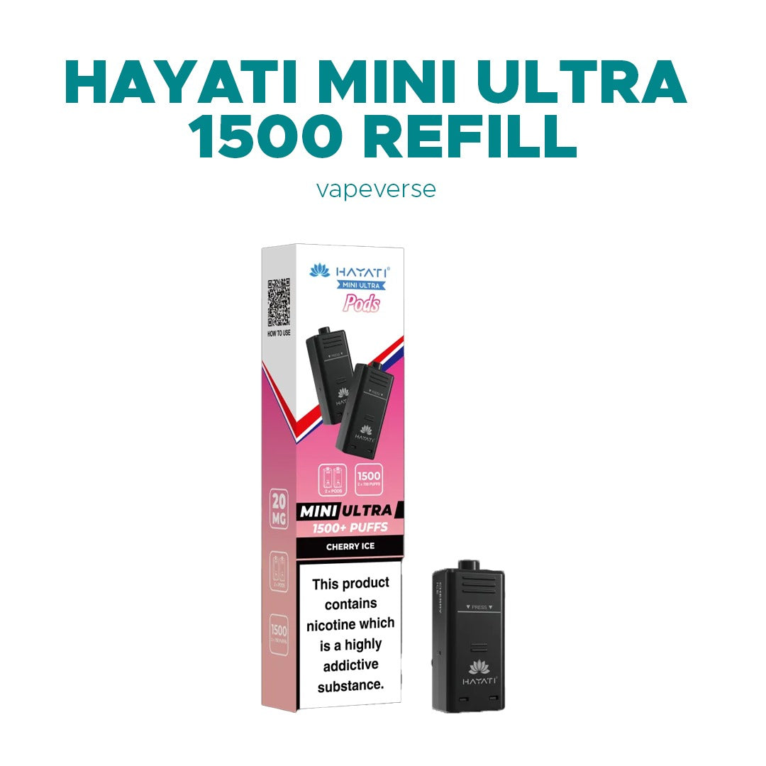 Hayati Mini Ultra 1500 Prefilled Refill Pods | 2.89 Only Hayati Mini Ultra 1500 Prefilled Refill Pods | 2.89 Only