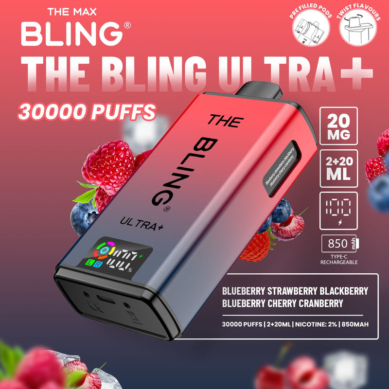 The Bling Ultra Plus 30k Puffs Prefilled Pod Vape - From £11.00