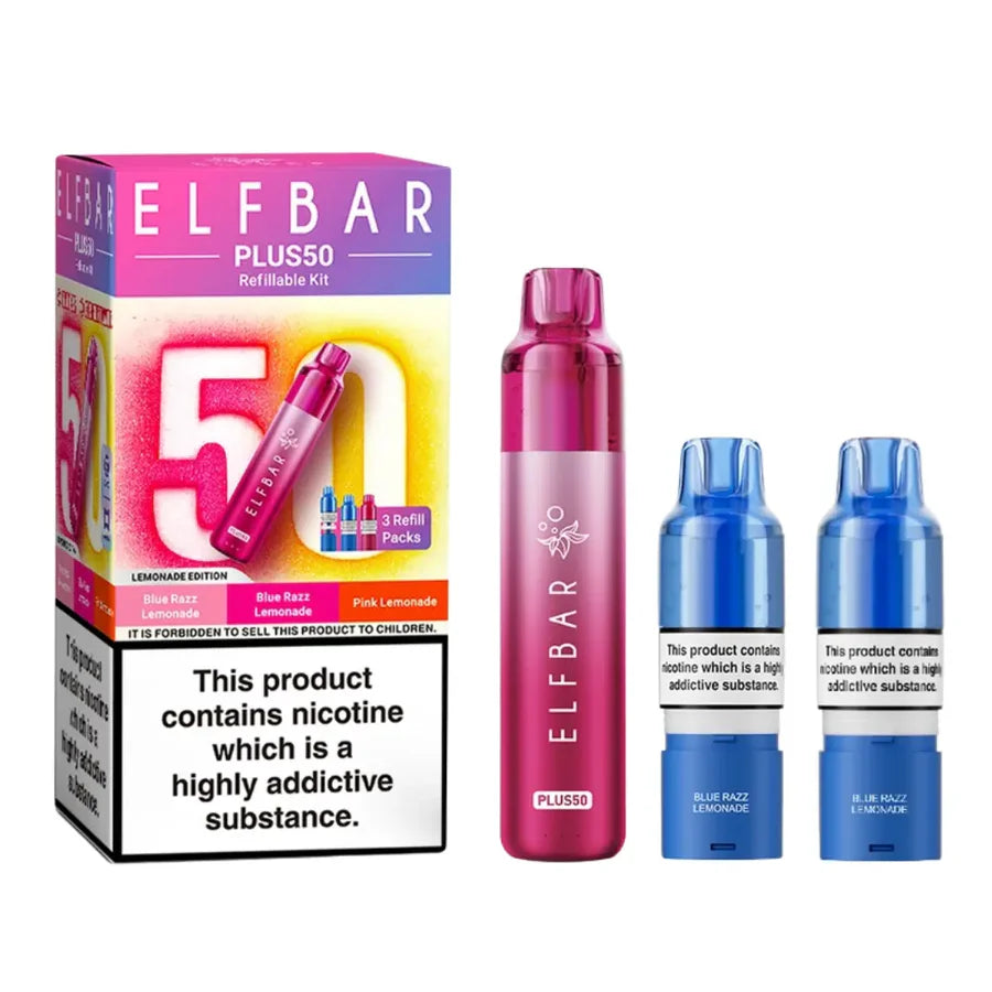 Elfbar Plus 50 , 50k puffs prefilled pod kit - From 11.99 Elfbar Plus 50 , 50k puffs prefilled pod kit - From 11.99