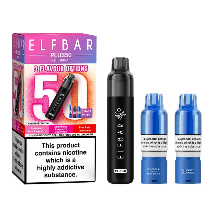 Elfbar Plus 50 , 50k puffs prefilled pod kit - From 11.99 Elfbar Plus 50 , 50k puffs prefilled pod kit - From 11.99
