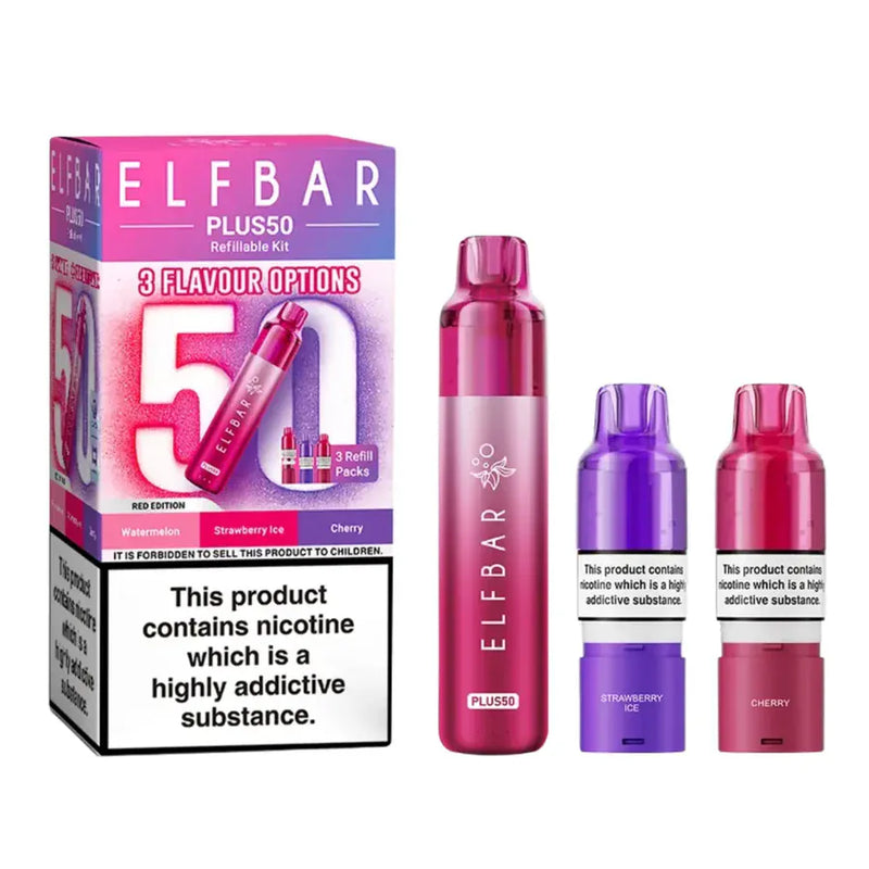 Elfbar Plus 50 , 50k puffs prefilled pod kit - From £ 11.99