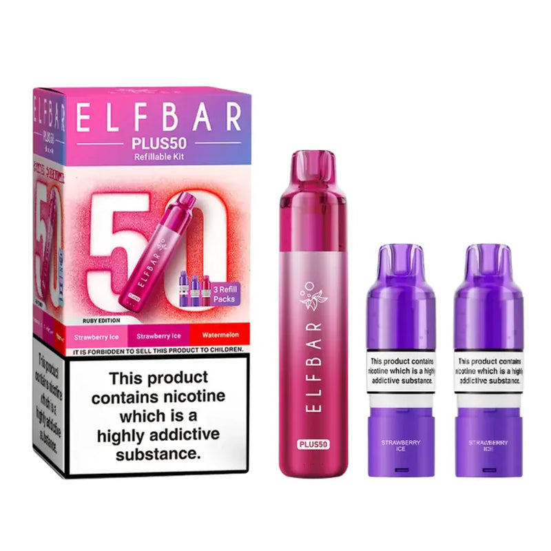 Elfbar Plus 50 , 50k puffs prefilled pod kit - From £ 11.99