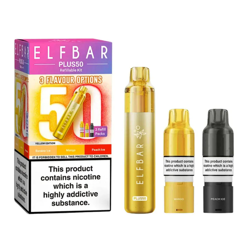 Elfbar Plus 50 , 50k puffs prefilled pod kit - From £ 11.99