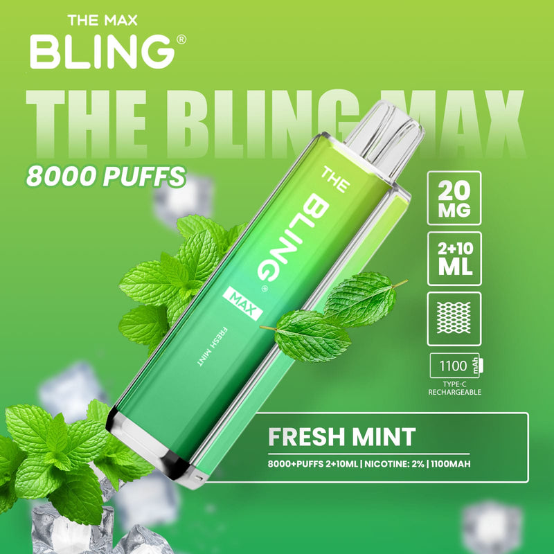 The Bling Max 8000 Puffs Prefilled Pod Vape - Starting From £7.60