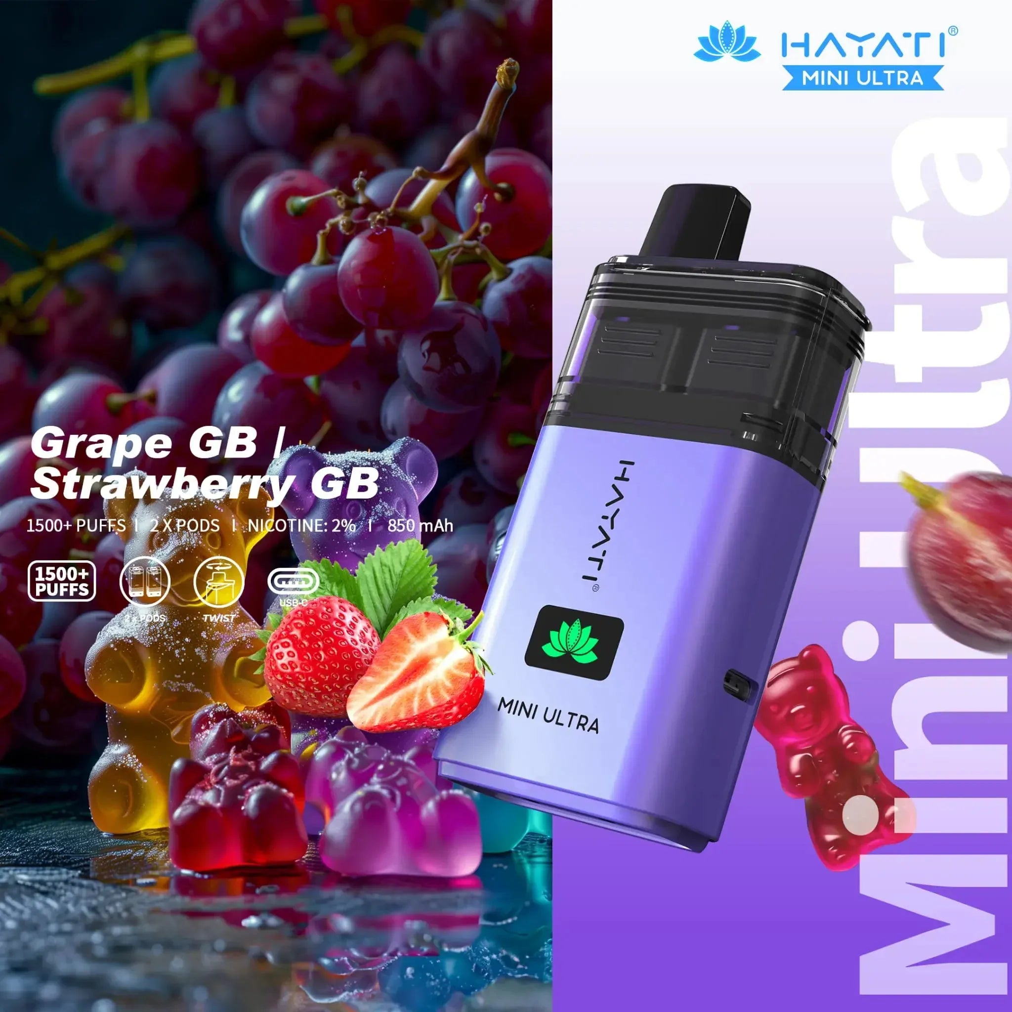 Hayati Mini Hayati Mini Ultra 1500 Puffs Disposable Vape £5.99 Only