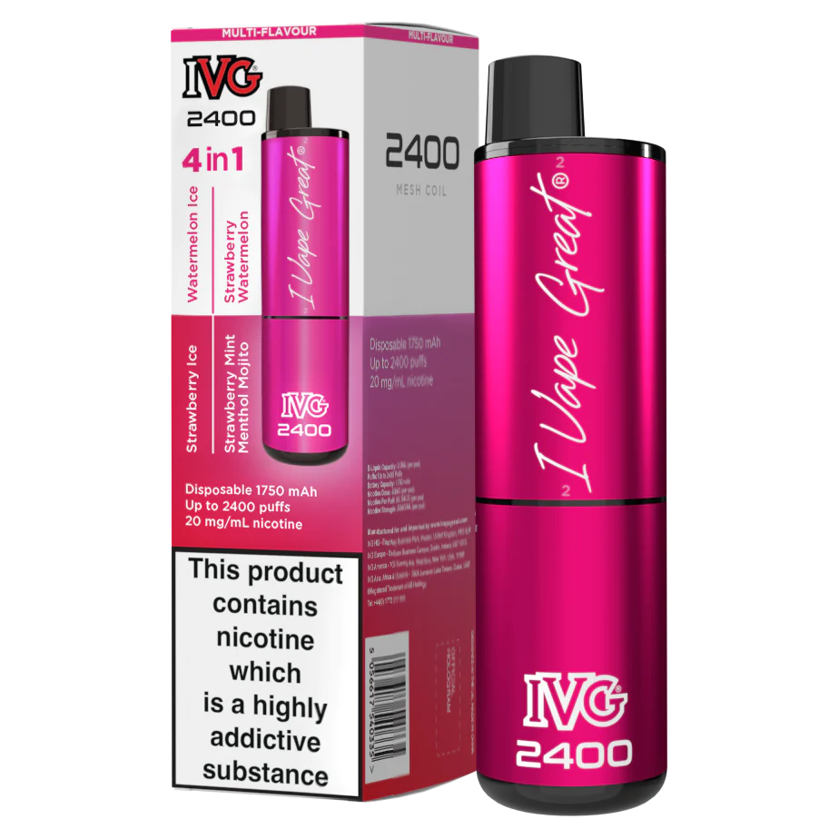 IVG 2400 Puffs Prefilled Pod Vape | From 7.50 IVG 2400 Puffs Prefilled Pod Vape | From 7.50