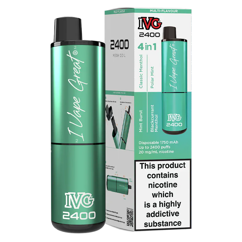 IVG 2400 Puffs Prefilled Pod Vape - From £7.50