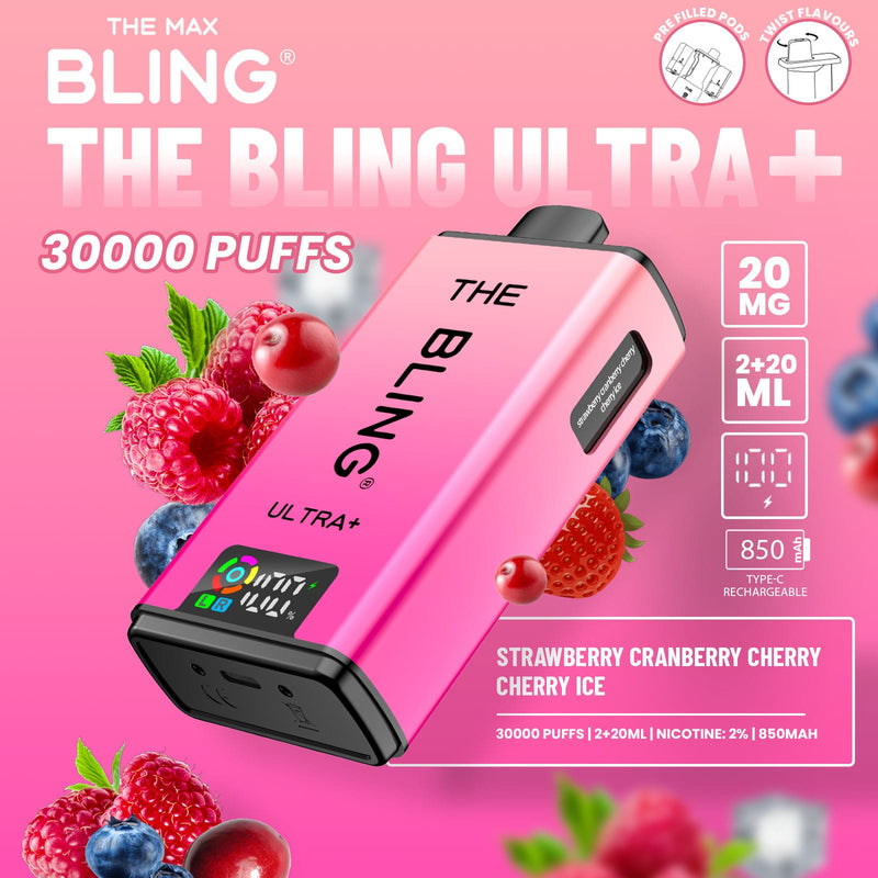 The Bling Ultra Plus 30k Puffs Prefilled Pod Vape - From £11.00