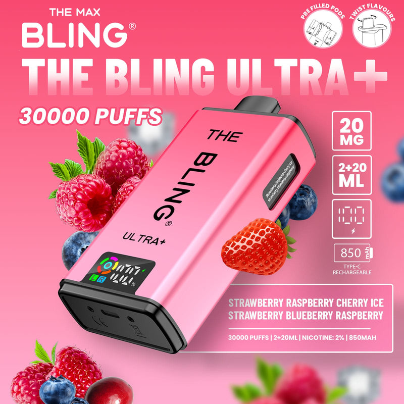 The Bling Ultra Plus 30k Puffs Prefilled Pod Vape - From £11.00