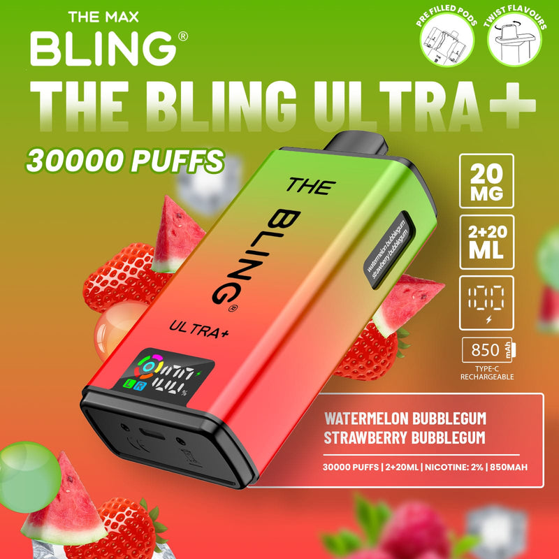 The Bling Ultra Plus 30k Puffs Prefilled Pod Vape - From £11.00