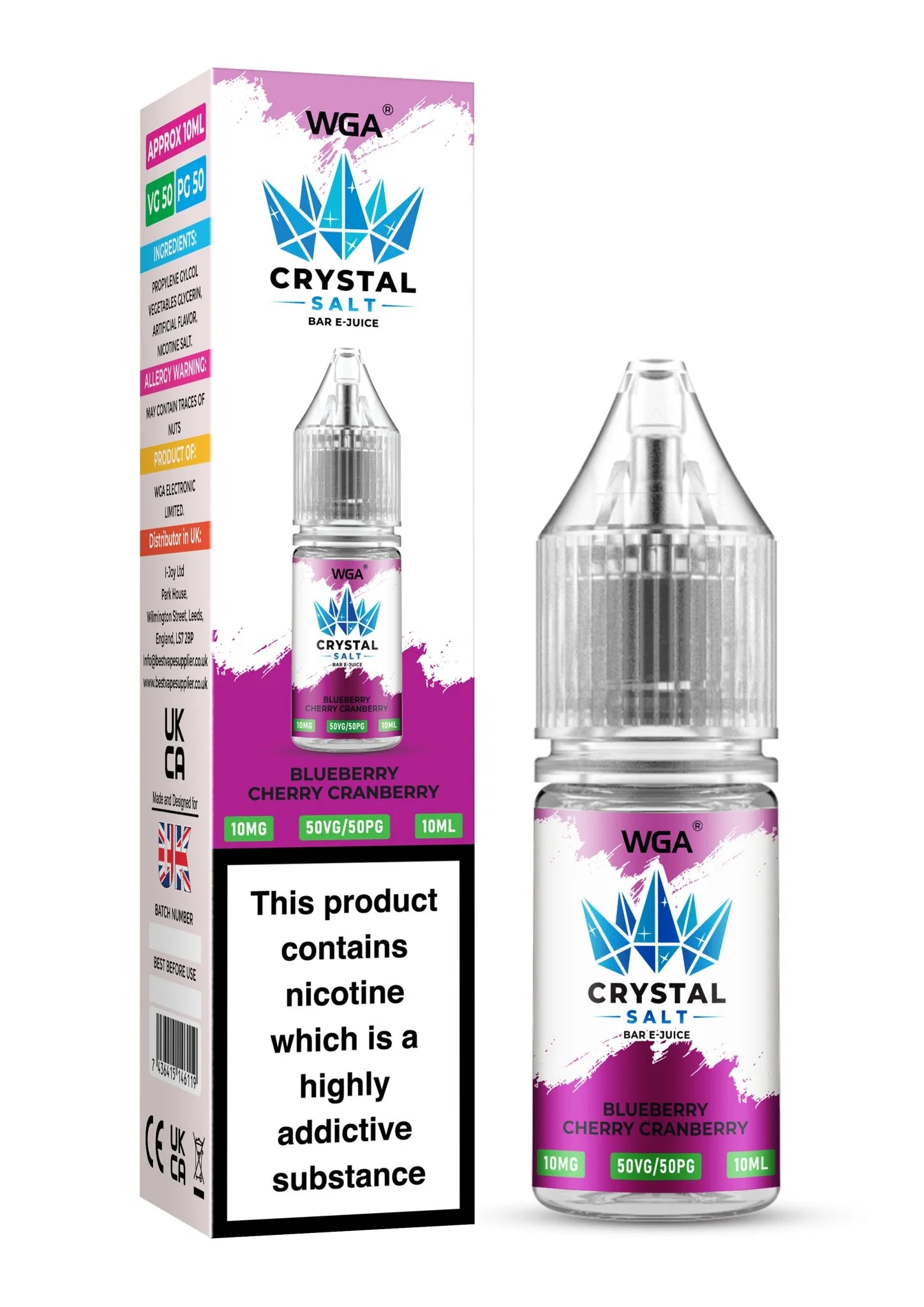 WGA Crystal Salt Bar E-Juice 10ml Nic Salt WGA Crystal Salt Bar E-Juice 10ml Nic Salt