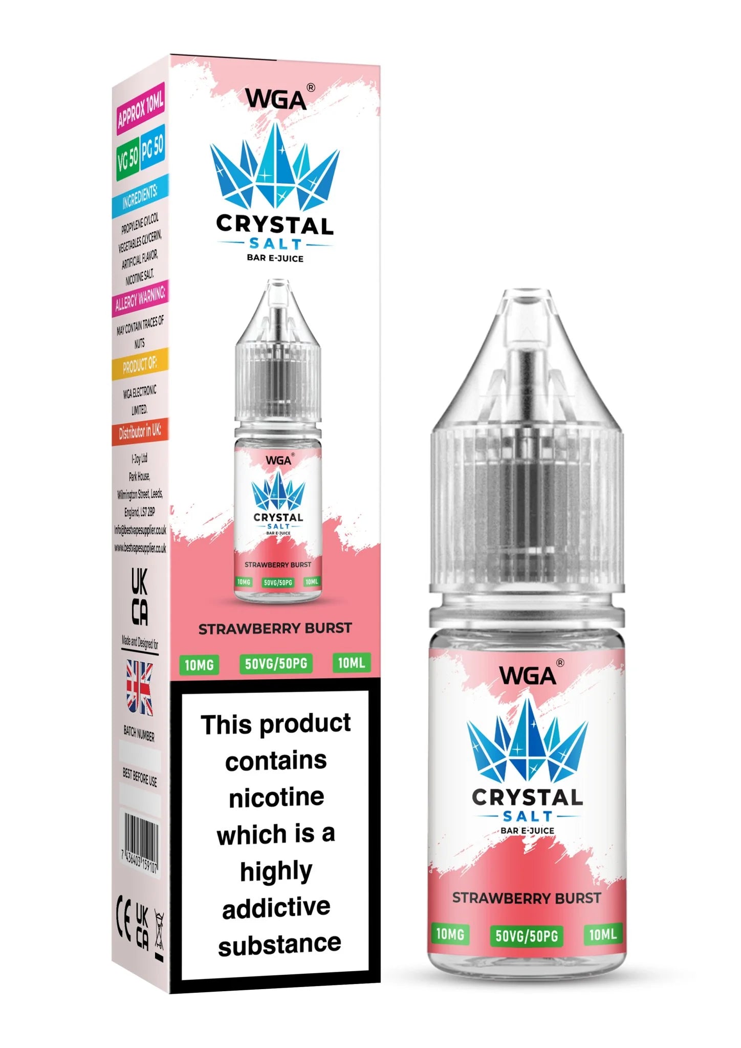 WGA Crystal Salt Bar E-Juice 10ml Nic Salt WGA Crystal Salt Bar E-Juice 10ml Nic Salt