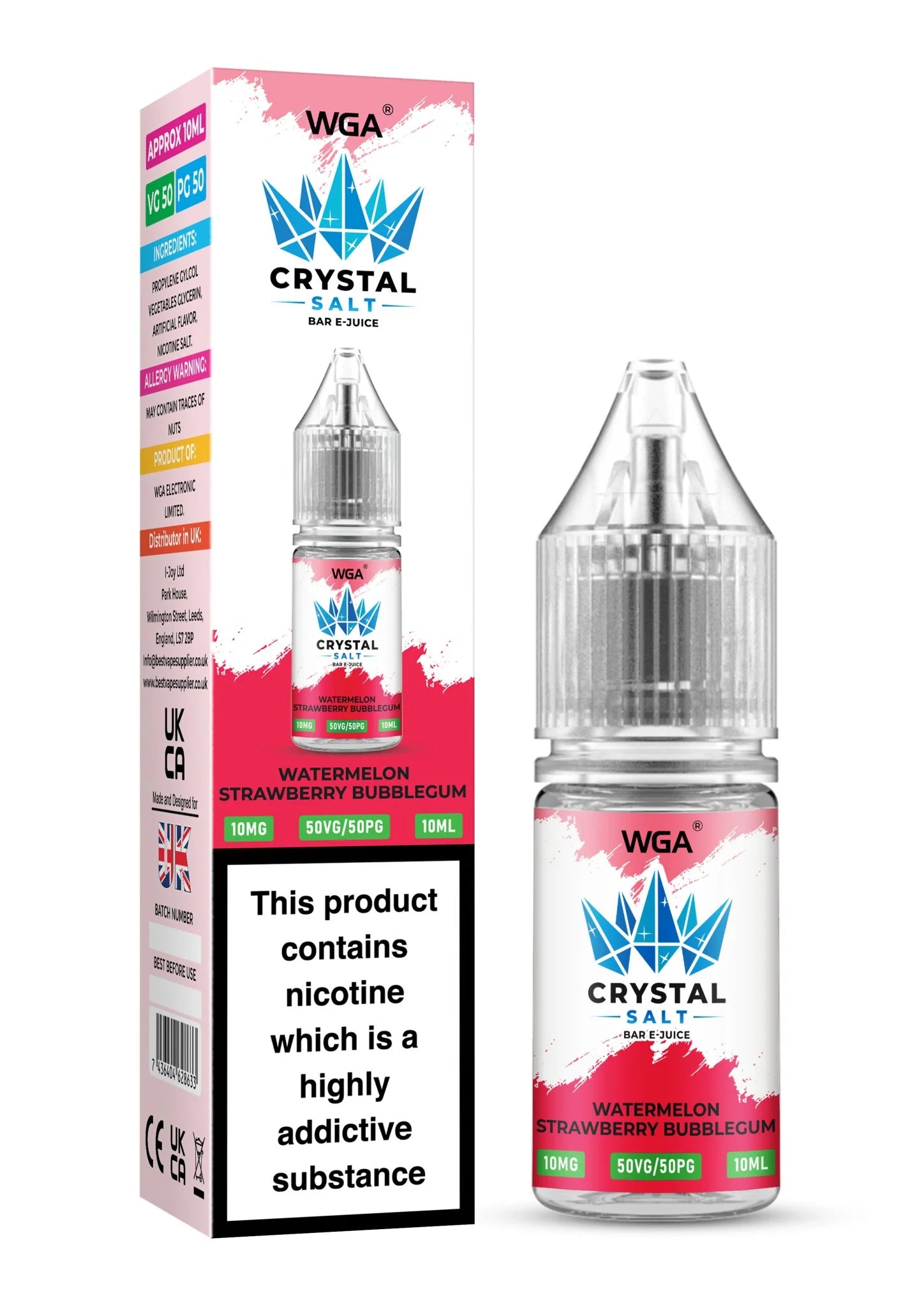 WGA Crystal Salt Bar E-Juice 10ml Nic Salt WGA Crystal Salt Bar E-Juice 10ml Nic Salt