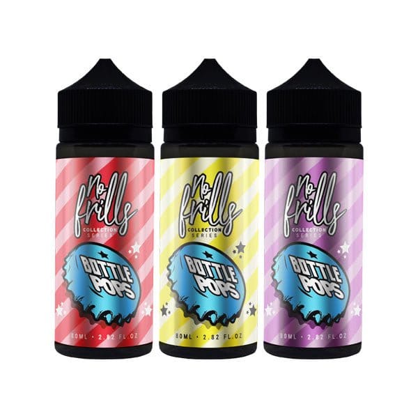 No Frills Collection Bottle Pops 80ml Shortfill 0mg (80VG/20PG) - vapeverseuk