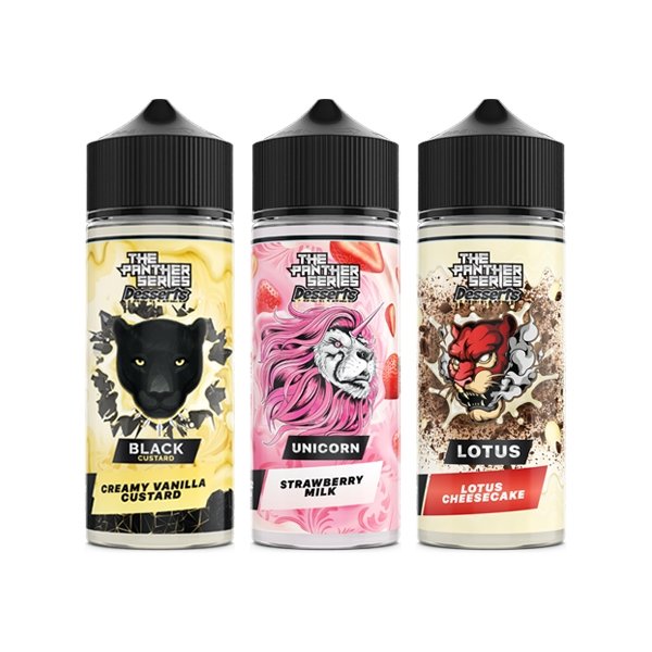 The Panther Series Desserts By Dr Vapes 100ml Shortfill 0mg (78VG/22PG) - vapeverseuk